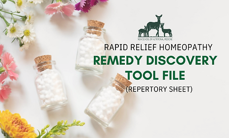  Remedy Discovery Tool: Repertory Sheet